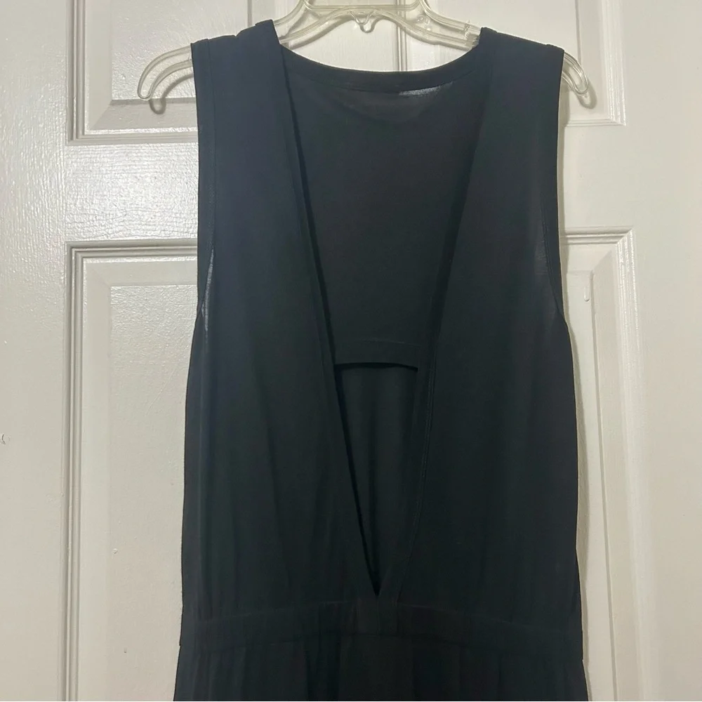A.L.C. Black Jersey Sleeveless Mini Dress with cutout Size M - Picture 5 of 12
